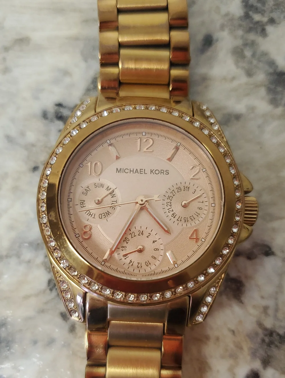 MICHAEL KORS Rose Gold Crystal-Trim Women's Watch